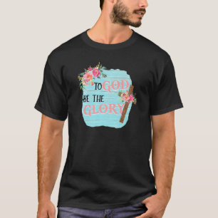 Camiseta Floral Alabado Sea Dios Versículo Bíblico Cristian