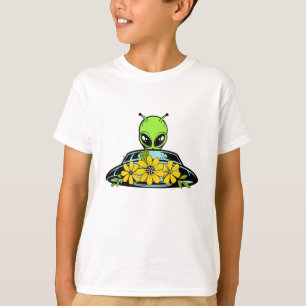 Camiseta Floral Alien Spaceship