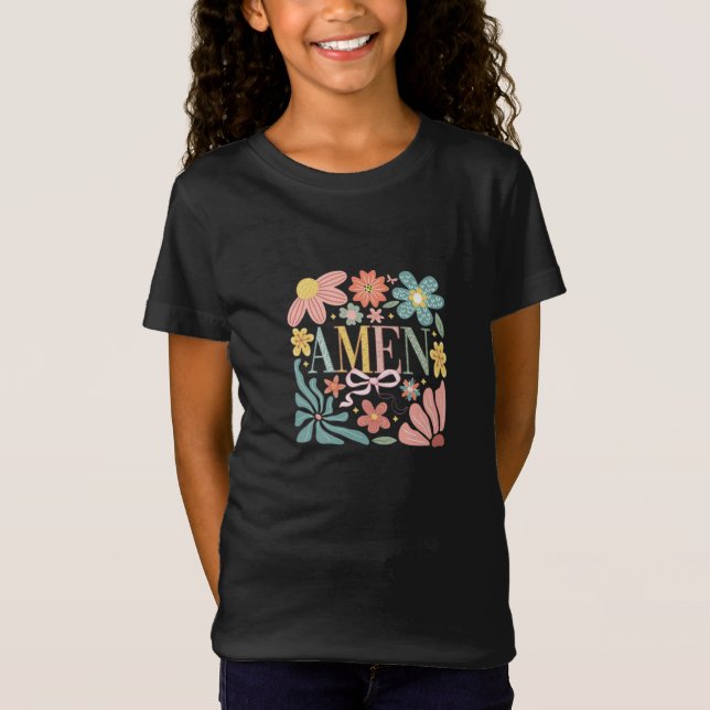 Camiseta Floral Amen Art (Anverso)