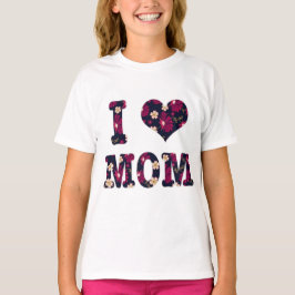 Camiseta Floral amo a mamá