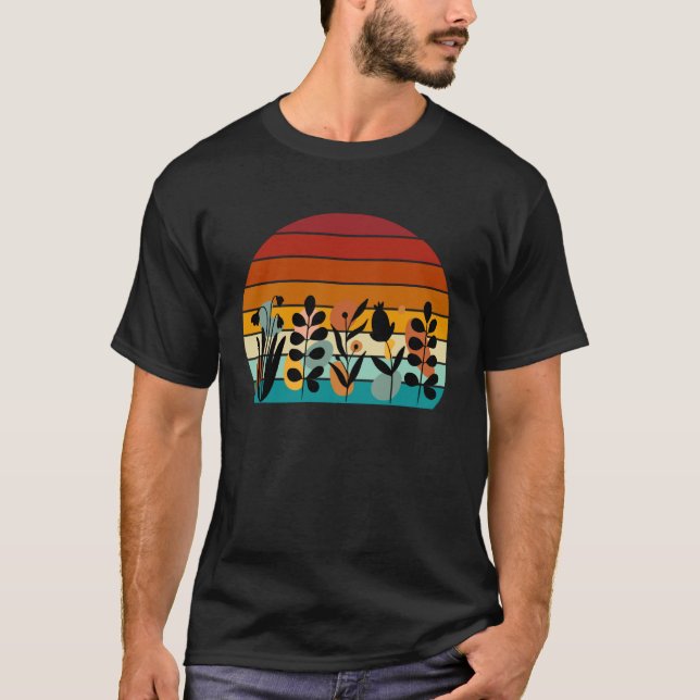 Camiseta Floral Art At Sunset Boho Wildflowers Wildflower (Anverso)