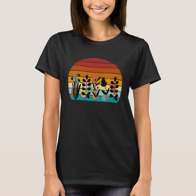 Camiseta Floral Art At Sunset Boho Wildflowers Wildflower (Anverso)