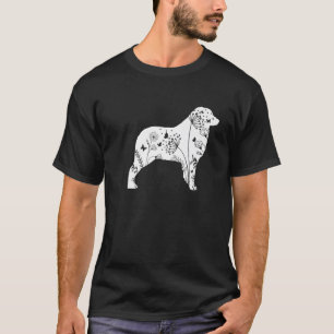 Camiseta Floral Australian Shepherd Mom Funny Dog Lover Mot