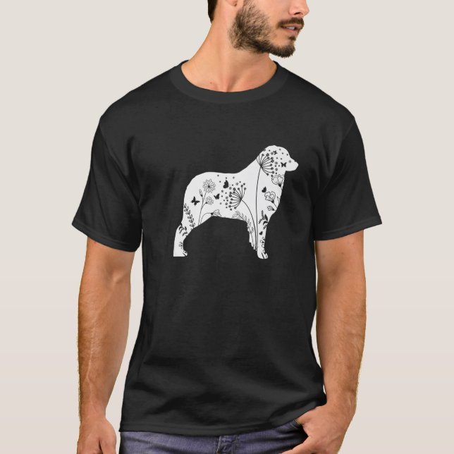 Camiseta Floral Australian Shepherd Mom Funny Dog Lover Mot (Anverso)