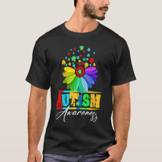 Camiseta Floral Autism Awareness Daisy Flower For Men Women