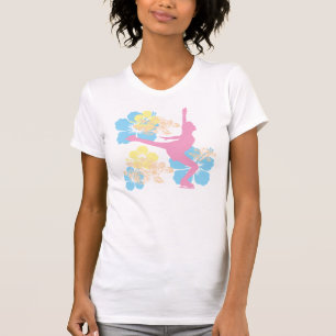 camiseta floral axelent del patinaje de hielo