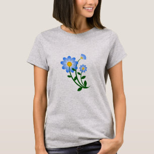 Camiseta floral azul primavera flor