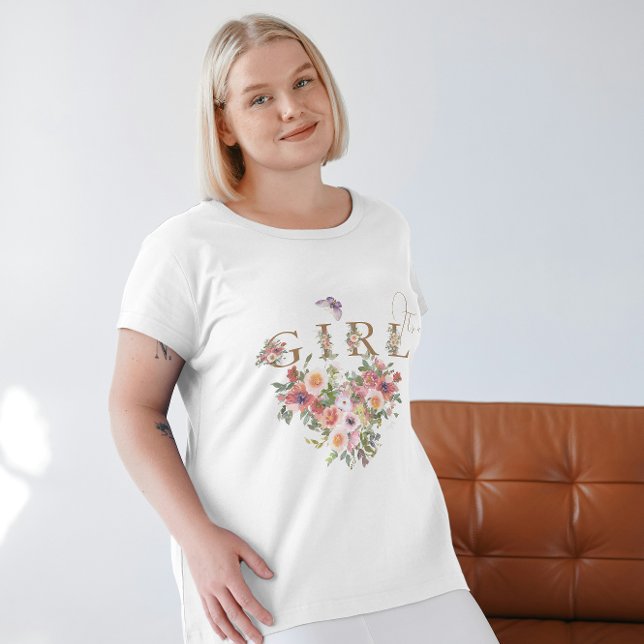 Camiseta Floral Baby Girl Shower Mom to be (Subido por el creador)