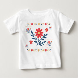 Camiseta Floral Baby Jersey