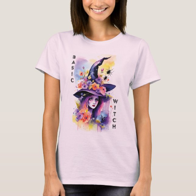 Camiseta Floral básica de halloween (Anverso)