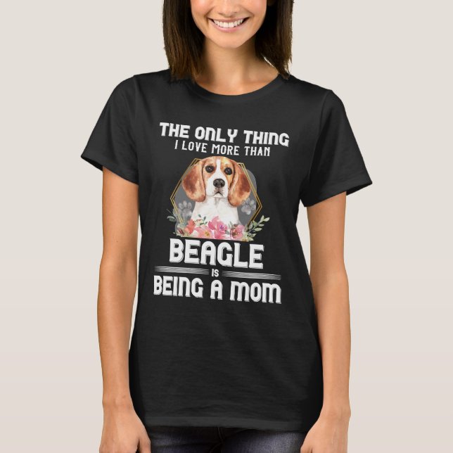 Camiseta Floral Beagle Puppy Dueño Perro Madre Madre Madre (Anverso)