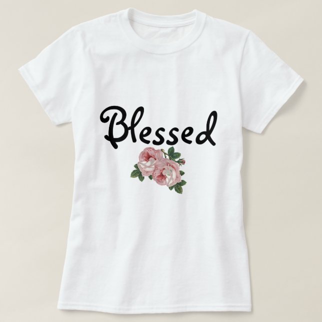 Camiseta floral bendecida (Diseño del anverso)