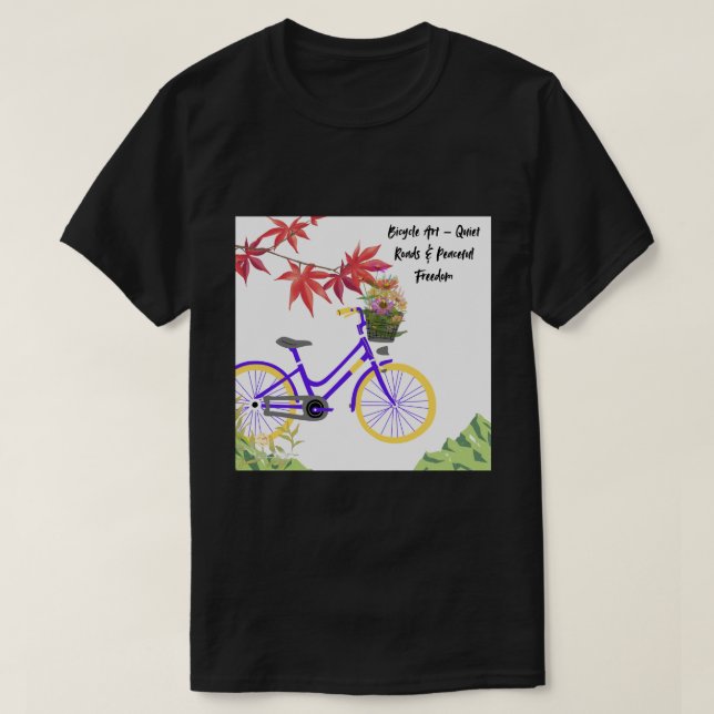 Camiseta Floral Bicycle Motivation Design (Diseño del anverso)