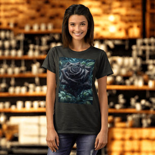 Camiseta Floral Black Rosa