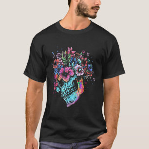 Camiseta Floral Black Sugar Skull Day Of The Deed 1
