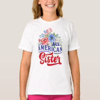 Floral blanca y azul Toda la Hermandad Americana