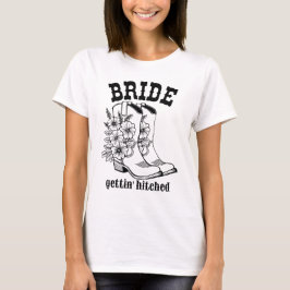 Camiseta Floral Boots Bride Gettin' Hitched