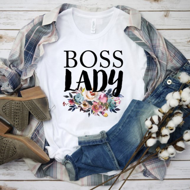 Camiseta Floral Boss Lady (Subido por el creador)