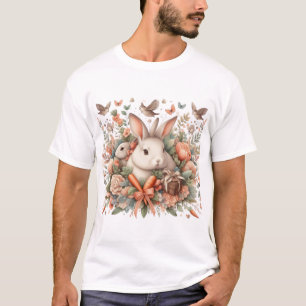 Camiseta "Floral Bunny Bliss - Corte Rabbit Garden T-Shirt"