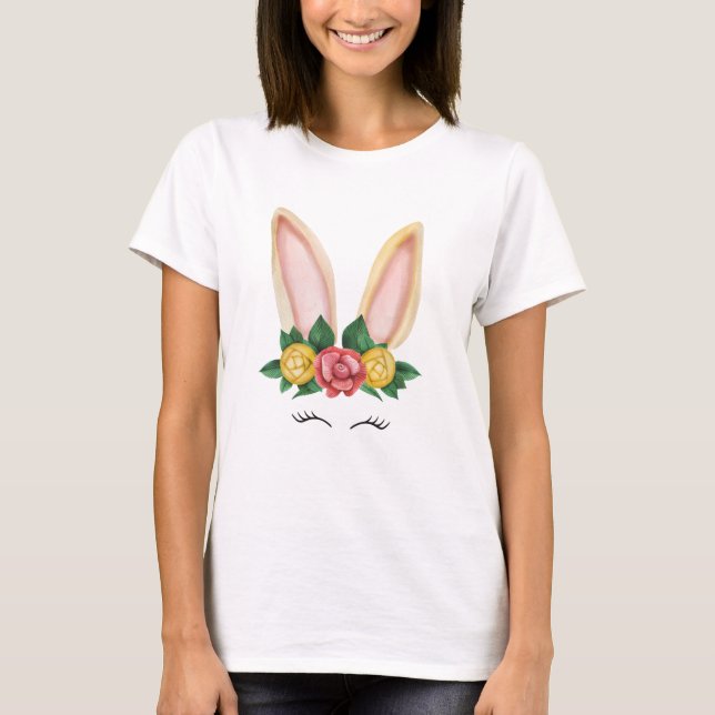 Camiseta Floral Bunny Fantasy (Anverso)