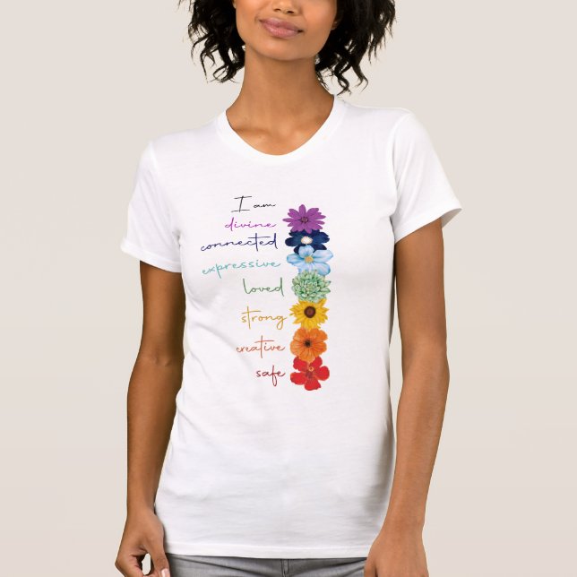 Camiseta Floral Chakra colorida (Anverso)