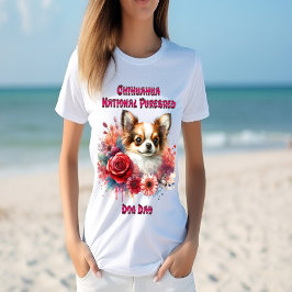 Camiseta Floral Chihuahua a pequeña canina florece