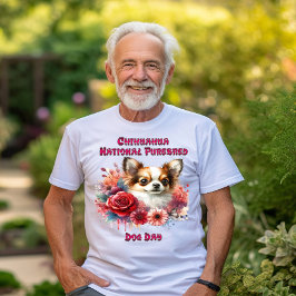 Camiseta Floral Chihuahua a pequeña canina florece