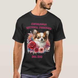 Camiseta Floral Chihuahua a pequeña canina florece