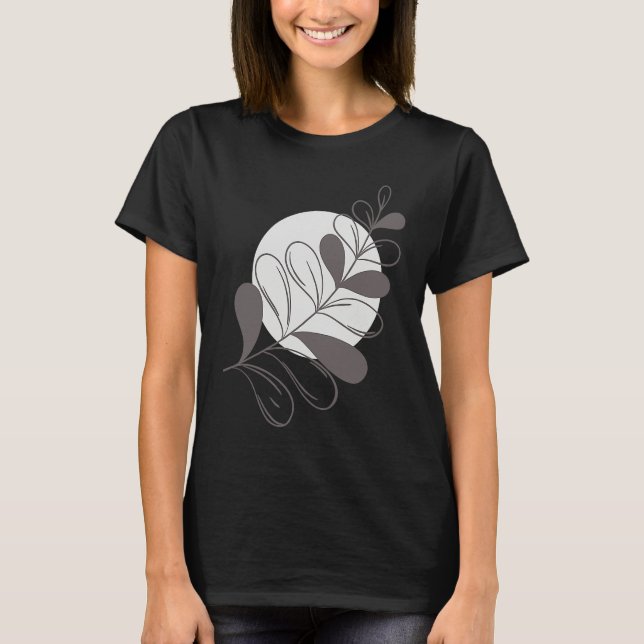 Camiseta Floral Circle with Abstract Outfit Illustration Gr (Anverso)