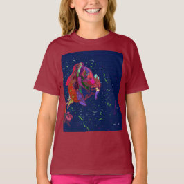 Camiseta floral colorida