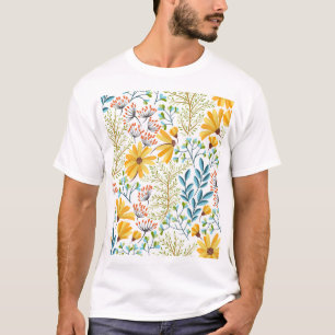 Camiseta Floral colorido, decoración decorativa sin fisuras