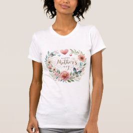 Camiseta Floral con mariposa feliz día de la madre