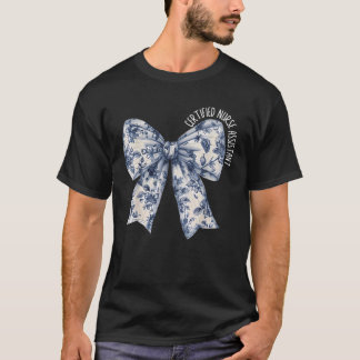Camiseta Floral Coquette Bow Stethoscope Enfermería certifi