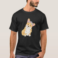 Floral Corgi Pembroke Welsh Corgi Mom