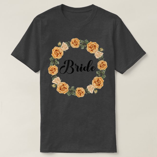 Camiseta Floral Corona despedida de soltera Team B (Diseño del anverso)