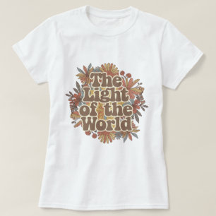 Camiseta Floral cristiana la luz del mundo