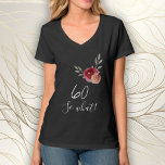 Camiseta Floral de acuarela divertida positiva 60 cumpleaño<br><div class="desc">Camiseta floral acuática divertida y positiva con tipografía 60 y qué - camiseta de cumpleaños 60 / camiseta motivacional para una mujer. El diseño presenta una cita positiva y graciosa 60, así que en la tipografía blanca moderna y en los hermosos rosas y ramitas acuarelas. La camiseta es genial para...</div>