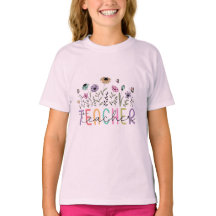 Camiseta floral de agradecimiento a maestros Boho