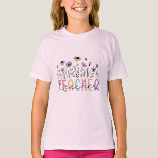 Camiseta floral de agradecimiento a maestros Boho