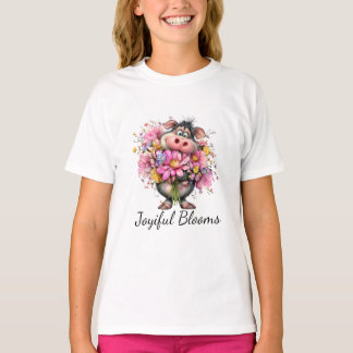 Camiseta floral de cerdo para niños Joyiful Blooms