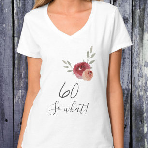 Camiseta Floral de color de agua divertida moderna