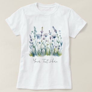 Camiseta Floral de flores silvestres personalizada moderna