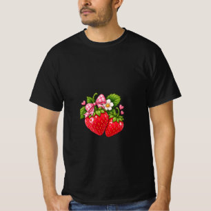Camiseta floral de fresa