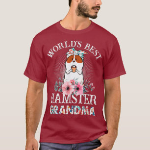 Camiseta Floral de la abuela del mejor Hamster del mundo