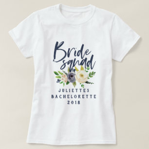 Camiseta floral de la acuarela del pelotón de la