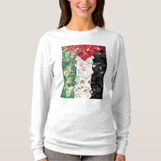 Camiseta floral de la bandera de Palestina para mu
