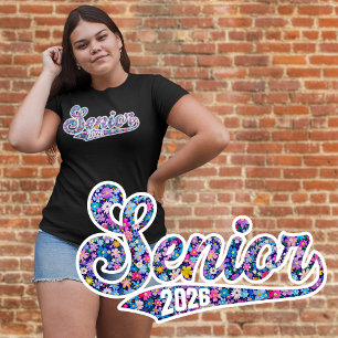Camiseta floral de la clase superior de 2026