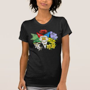 Camiseta floral de la estrella del este
