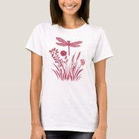 Floral de libélula, amante de la naturaleza
