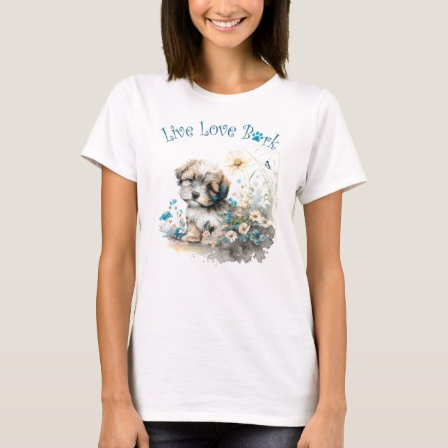 Camiseta Floral de mamá de perro de La Habana (Anverso)
